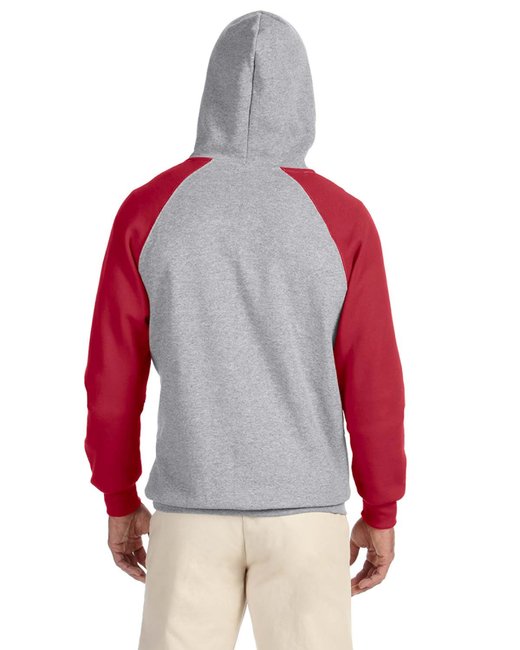 Jerzees® Colorblock Raglan Pullover Hooded Sweatshirt