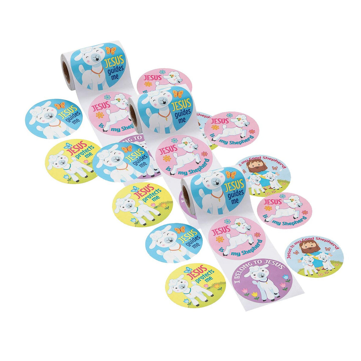 Religious Good Shepherd Sticker Roll 100 Pc