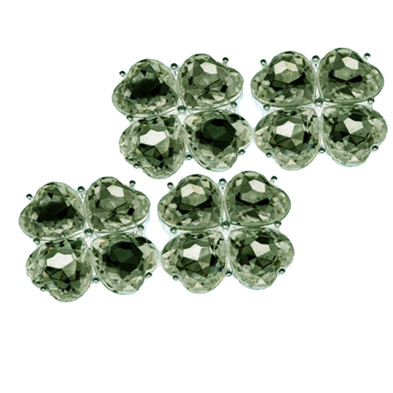 4 Pieces Brown Acrylic Flower Buttons 15/16 Inch