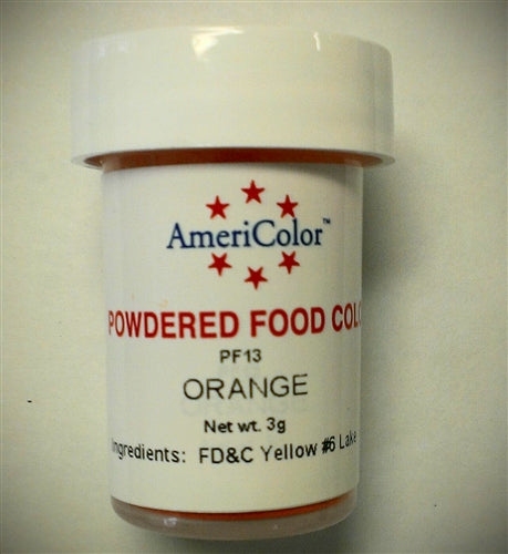 AmeriColor Orange Powdered Food Color - PF13 - 3 Grams