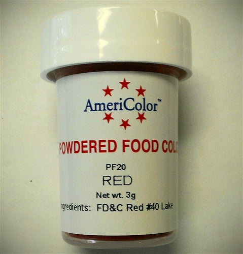 AmeriColor Red Powdered Food Color - PF20 - 3 Grams