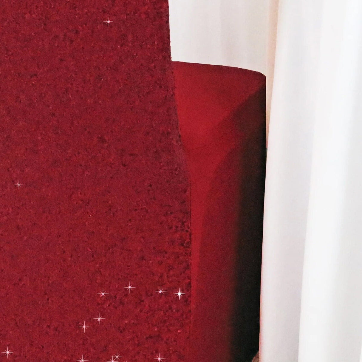 1 Piece Apple Red Sequin Chair Cover, Stretch Spandex Fit for Banquet Events