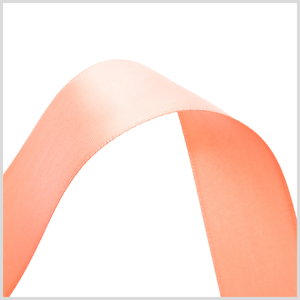 7/8" Peach Double Face Satin Ribbon