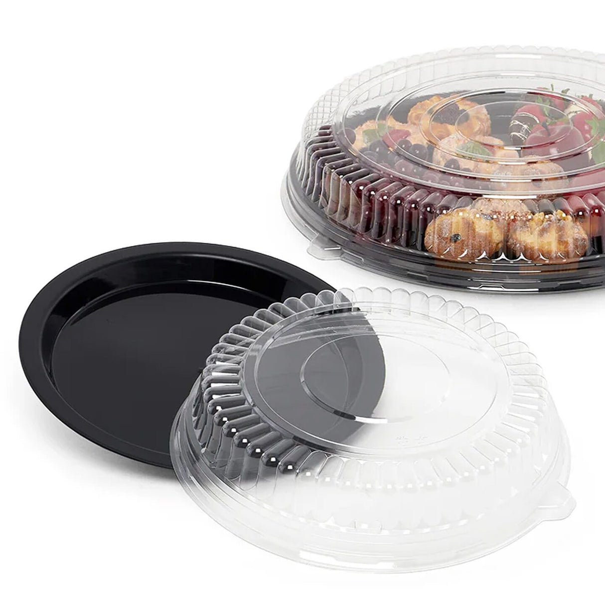 25 Pieces High Rim Polypropylene Platters 12" & 18"