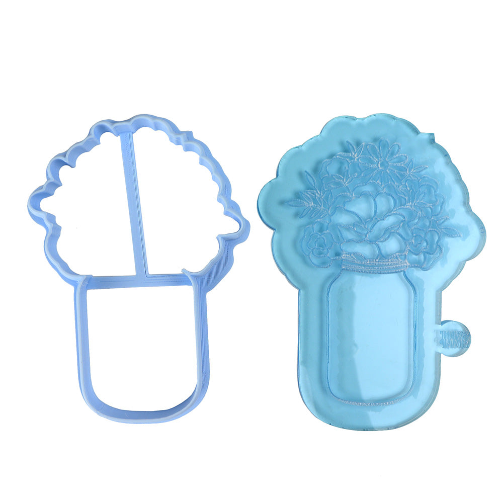 Sweet Stamps Floral Jar Stamp-N-Cut Outboss