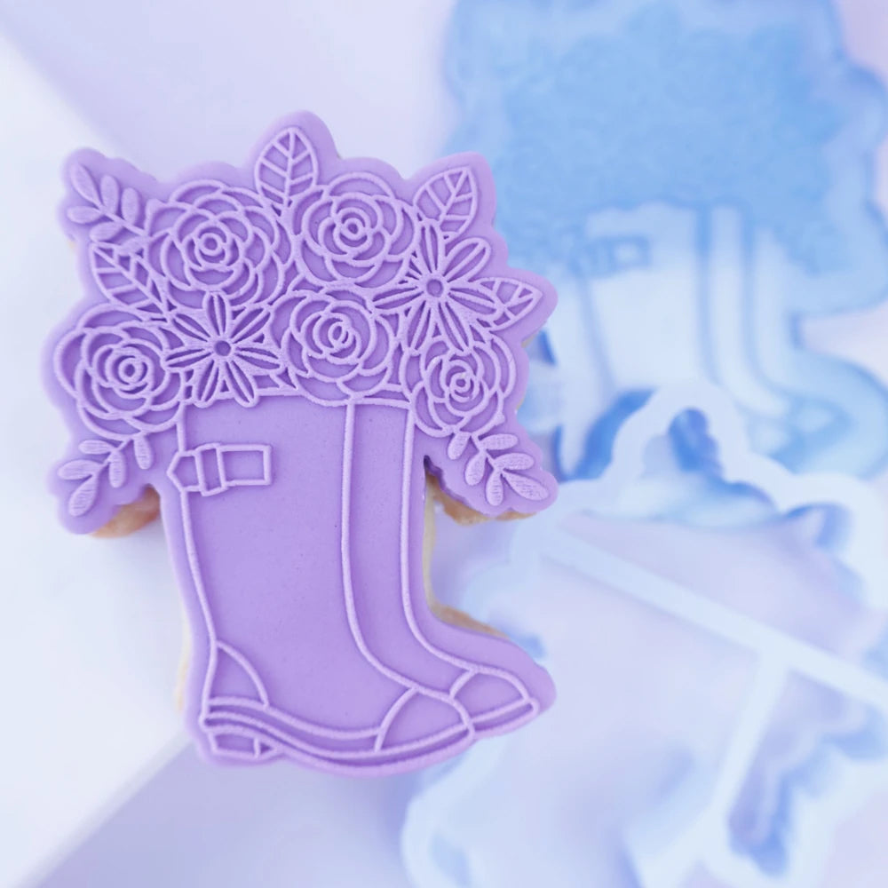 Sweet Stamps Floral Wellington Boots Stamp-N-Cut Outboss