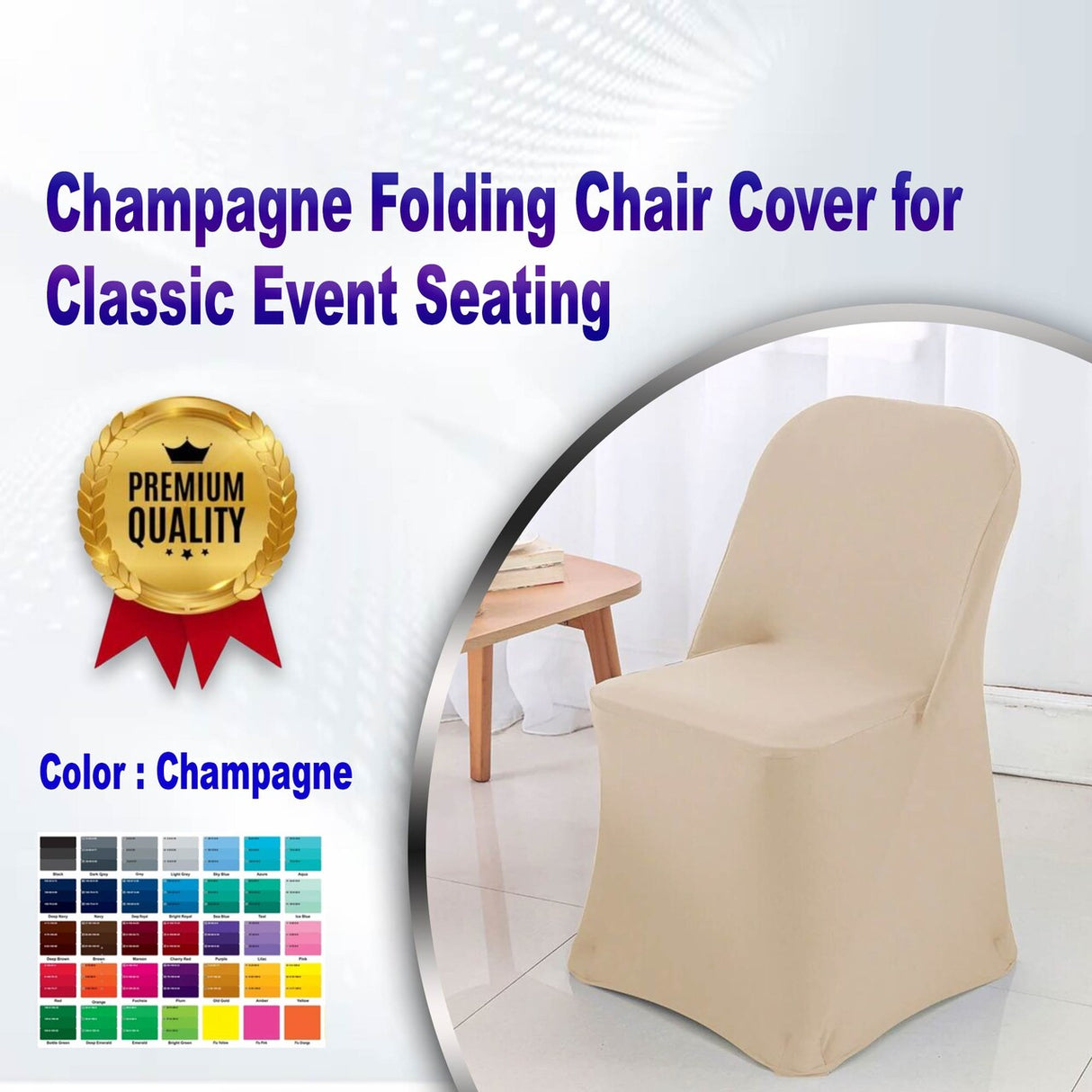 Emerald Green Stretch Chair Cover for Folding Event Seating