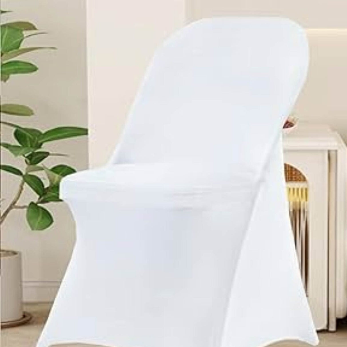 White Folding Spandex Chair Cover for Event Seating