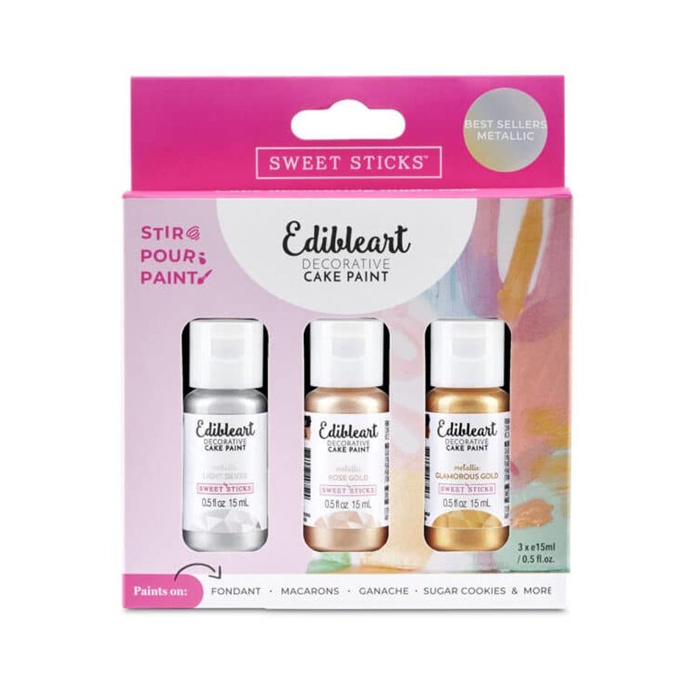 Edible Art 'Best Sellers' Metallic Food Paint, 15ml, Set of 3