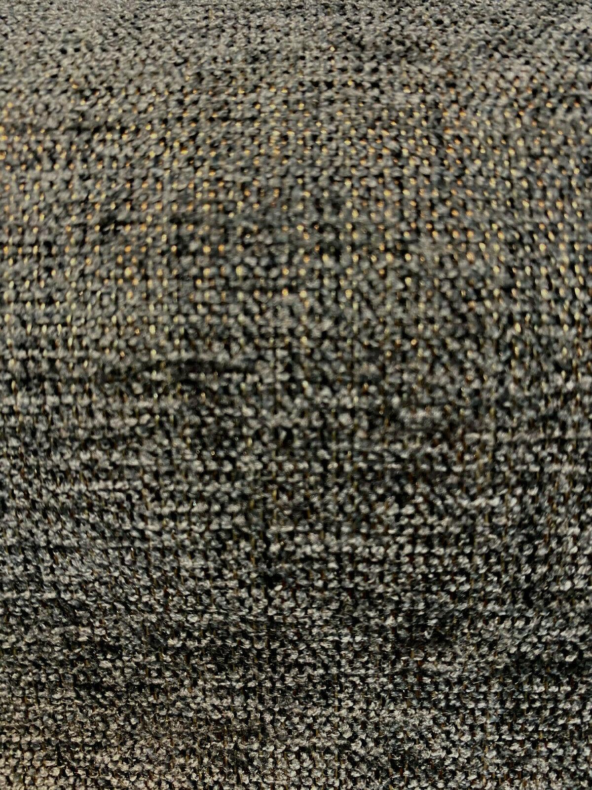 Waverly Ashville Smoke Soft Chenille Fabric - Smoke Gray With Antique Gold, 58" Width (1 Yard)