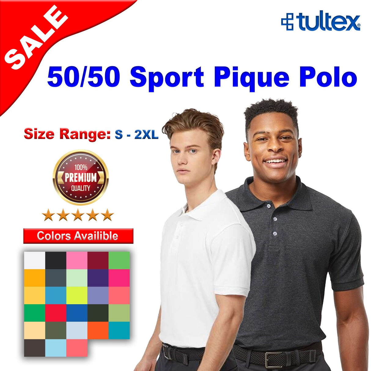 Tultex® 50/50 Sport Polo T-Shirt