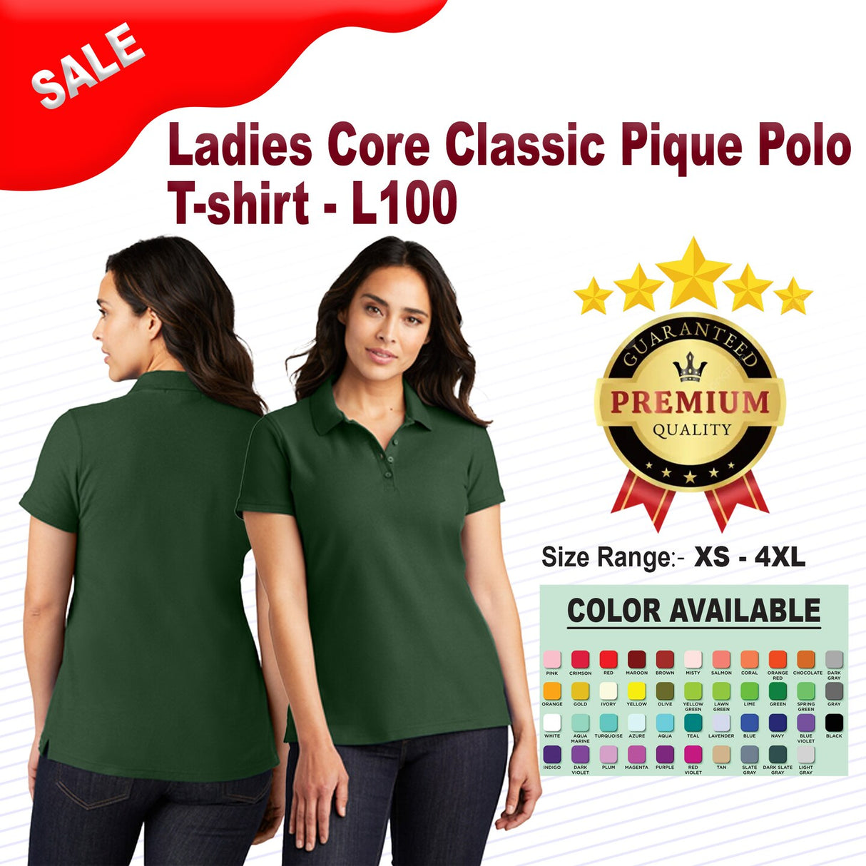 Port Authority® Ladies Core Classic Pique Polo T-shirt