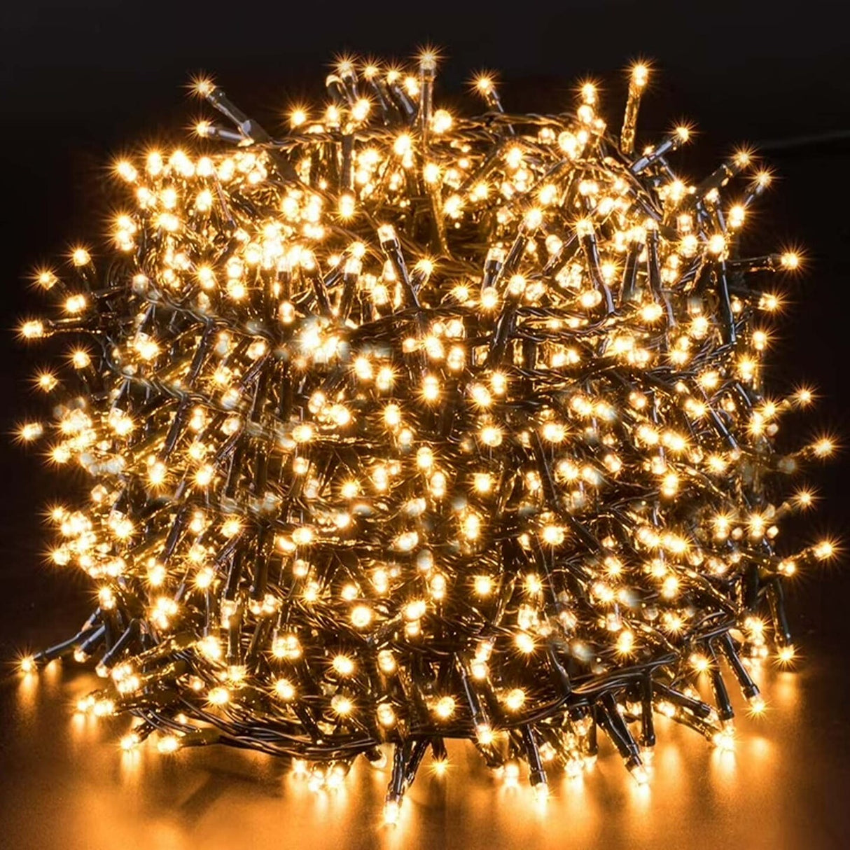 100 LED Green Wire Solar String Light