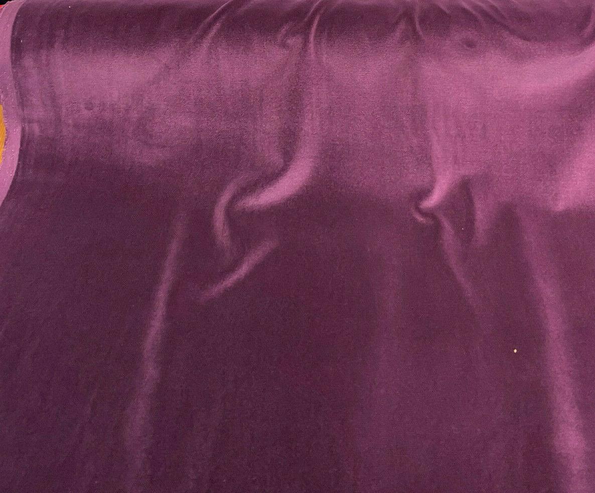 Marvel Velour 100 Percent Cotton Velvet Fabric - Eggplant Purple, Napped, 54" Width (1 Yard)