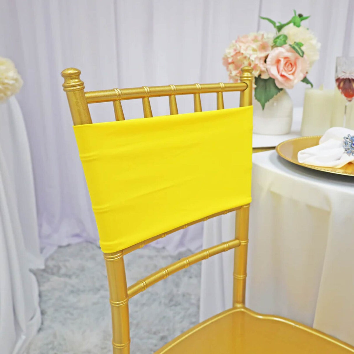 10 Pieces Burgundy Stretch Spandex Chair Bands for Banquet Chairs 7 x 13 Inches