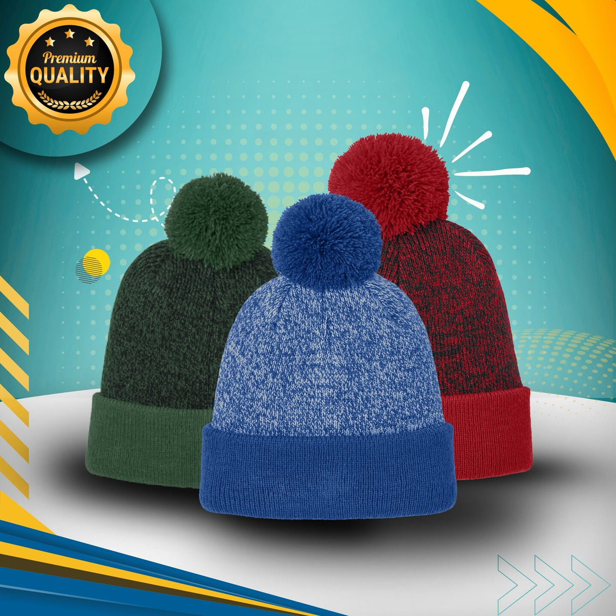Sport-Tek® Halftime Heather Pom Beanie