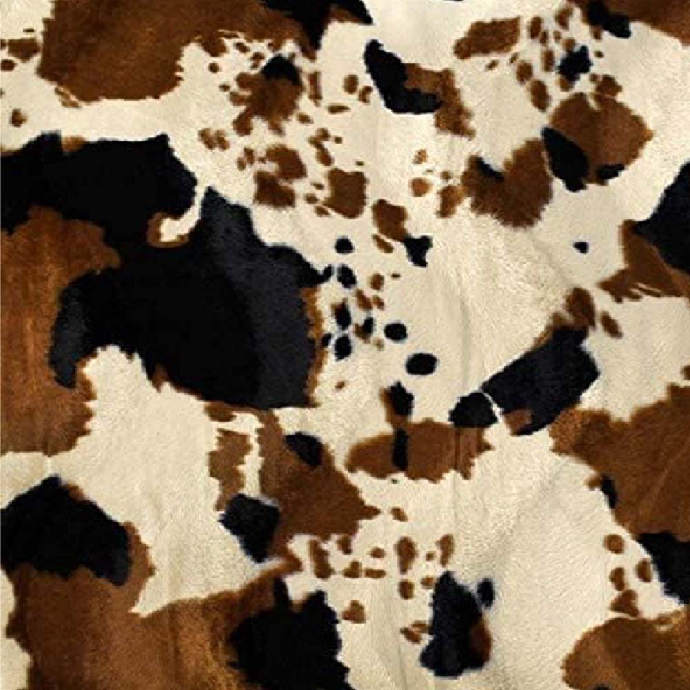 1 Yard Brown 460 GSM Cow Velboa Faux Fur Fabric 58/60 Inch Width for Costumes & Decor 100 % Polyester