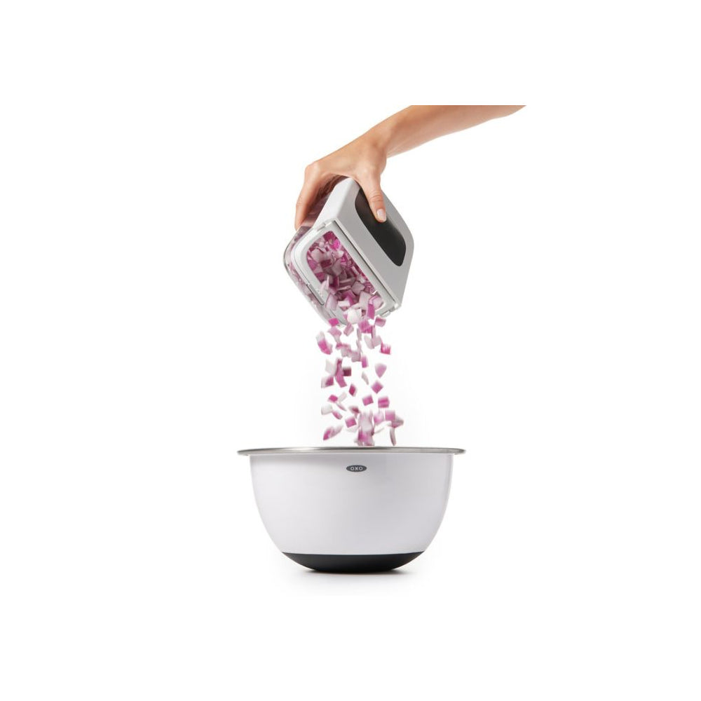OXO Vegetable Chopper with Easy-Pour Opening