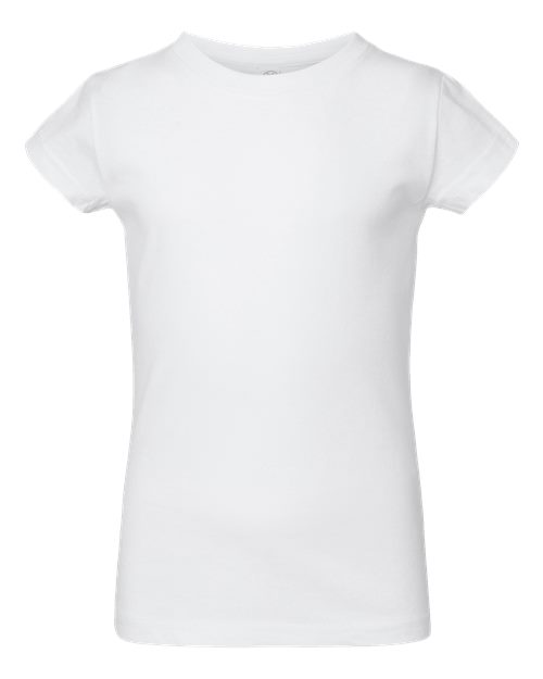 Rabbit Skins Toddler Girls Fine Jersey Tee