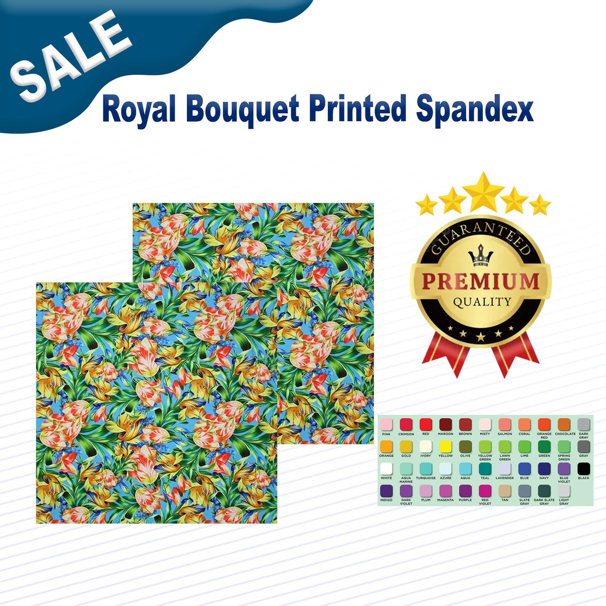Royal Bouquet Printed Spandex