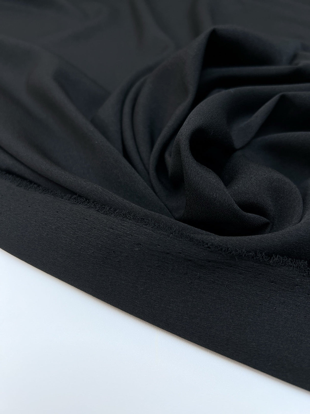 Black Stretch Crepe Fabric