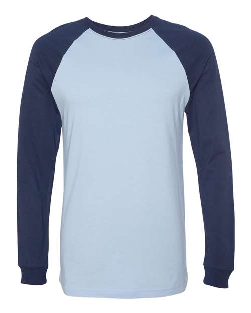 BELLA + CANVAS Men's Long Sleeve Jersey Baseball Tee