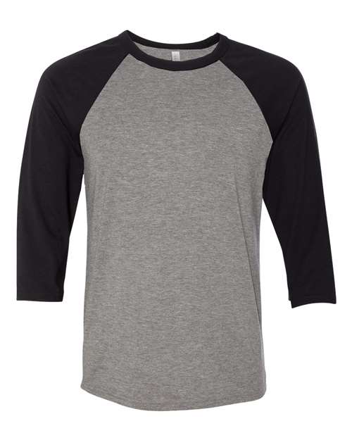 Bella + Canvas Unisex Three-Quarter Sleeve Baseball Tee