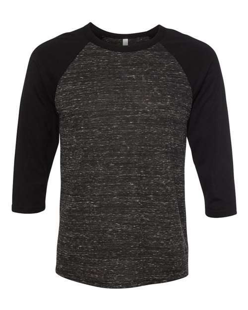 Bella + Canvas Unisex Three-Quarter Sleeve Baseball Tee