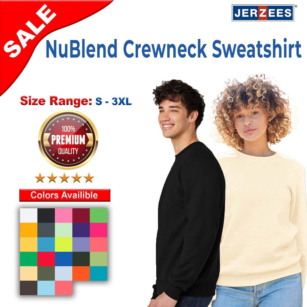 Jerzees® NuBlend Long Sleeve Crewneck Sweatshirt