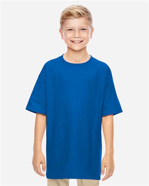 Youth Heavy Cotton Short Sleeve T Shirt | Breathable Durable Kids Cotton Tee | Classic Fit Everyday Youth Shirt