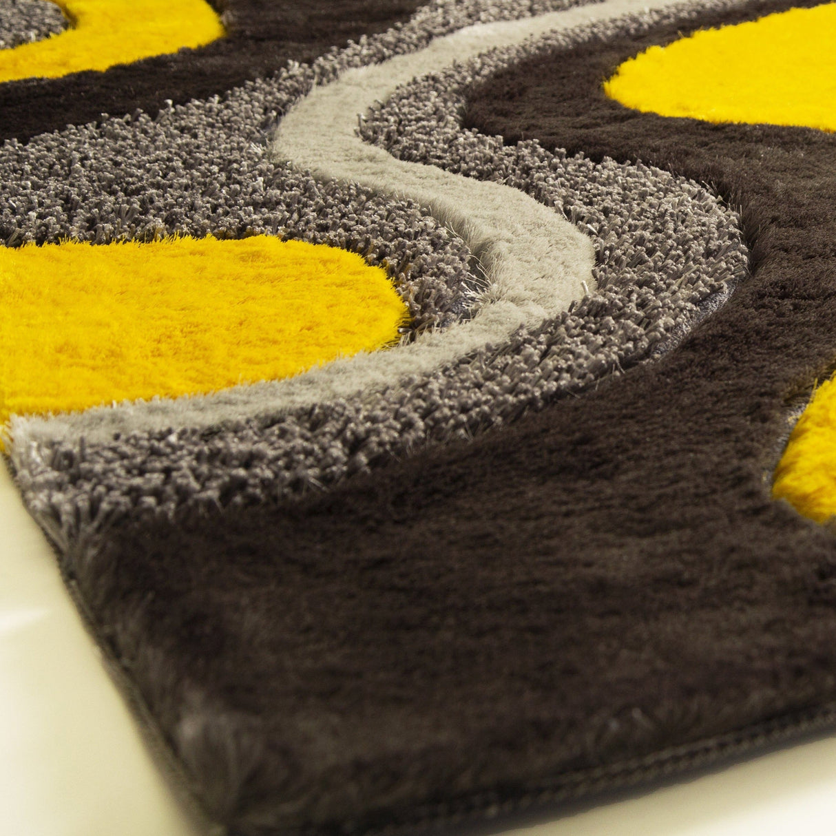 Luxury Shag Viscose Shiny Design Plush Area Rug Carpet - Polyester Shag Rug, Multi Color Pattern, 2" Pile Approx, 7'6" X 10'3" (1 Rug)