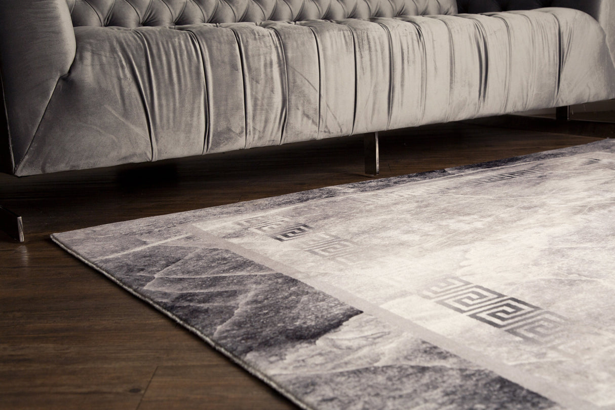 Soft Plush Fluffy Lattice Design Area Rug Carpet Faux Fur Rug - Silver Lattice Pattern, 5' X 7' (1 Piece)