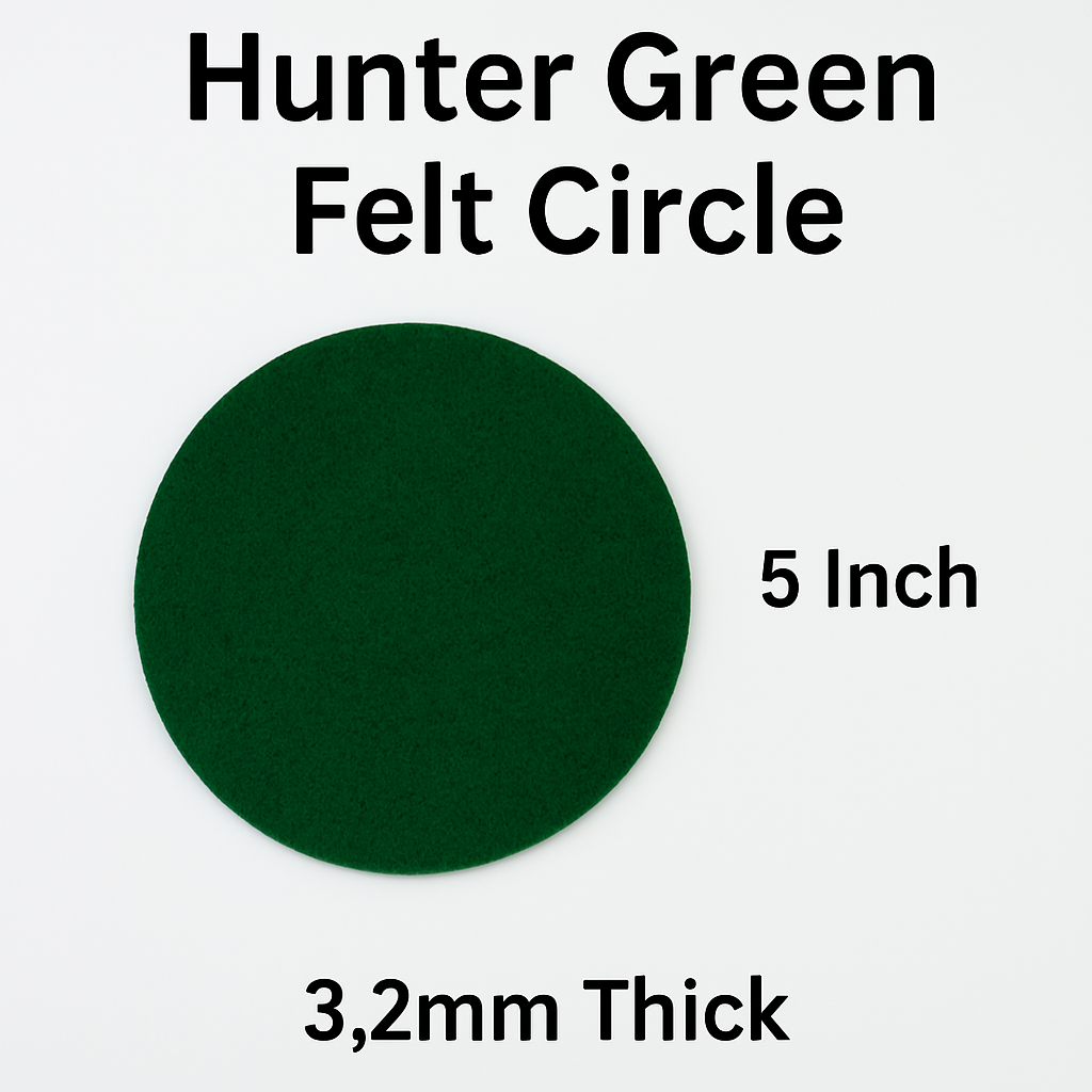Acrylic Felt Circles 5 Inch Pack of 5