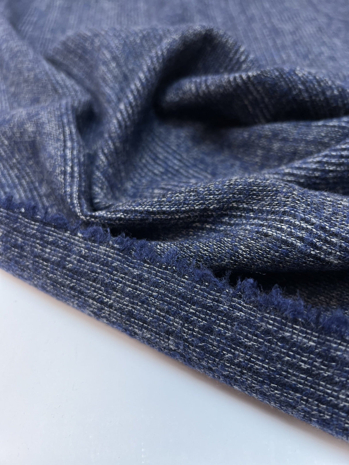 Italian Melange Striped Wool Fabric