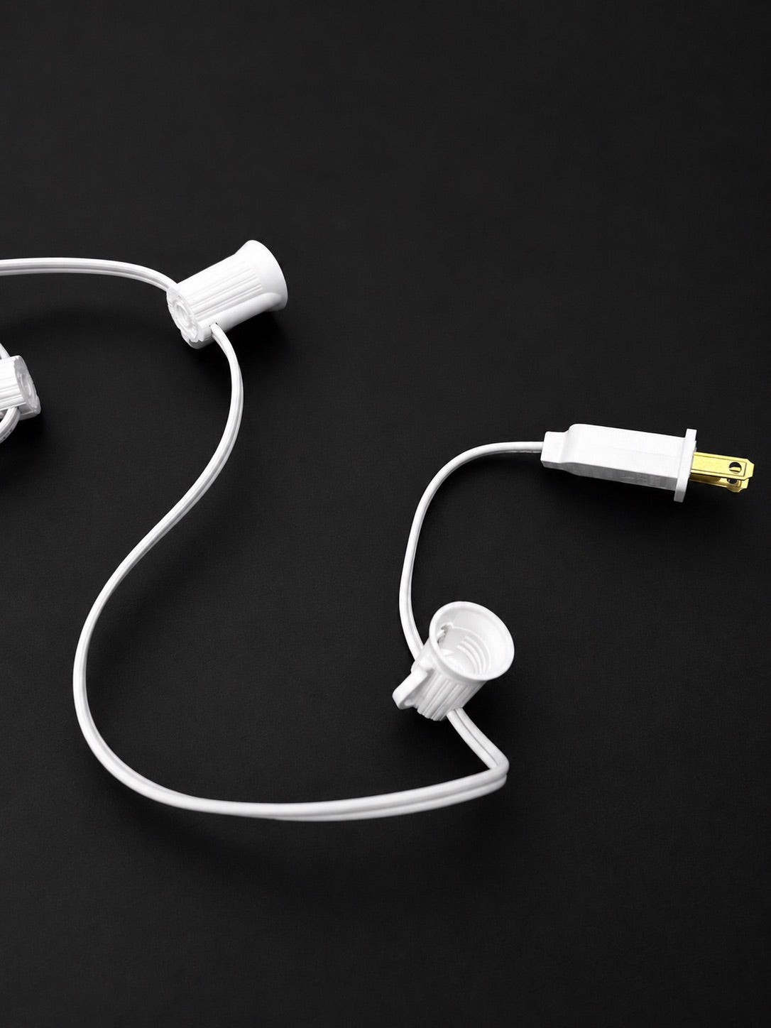 C9 Socket Cord White - 25' 12" Spacing