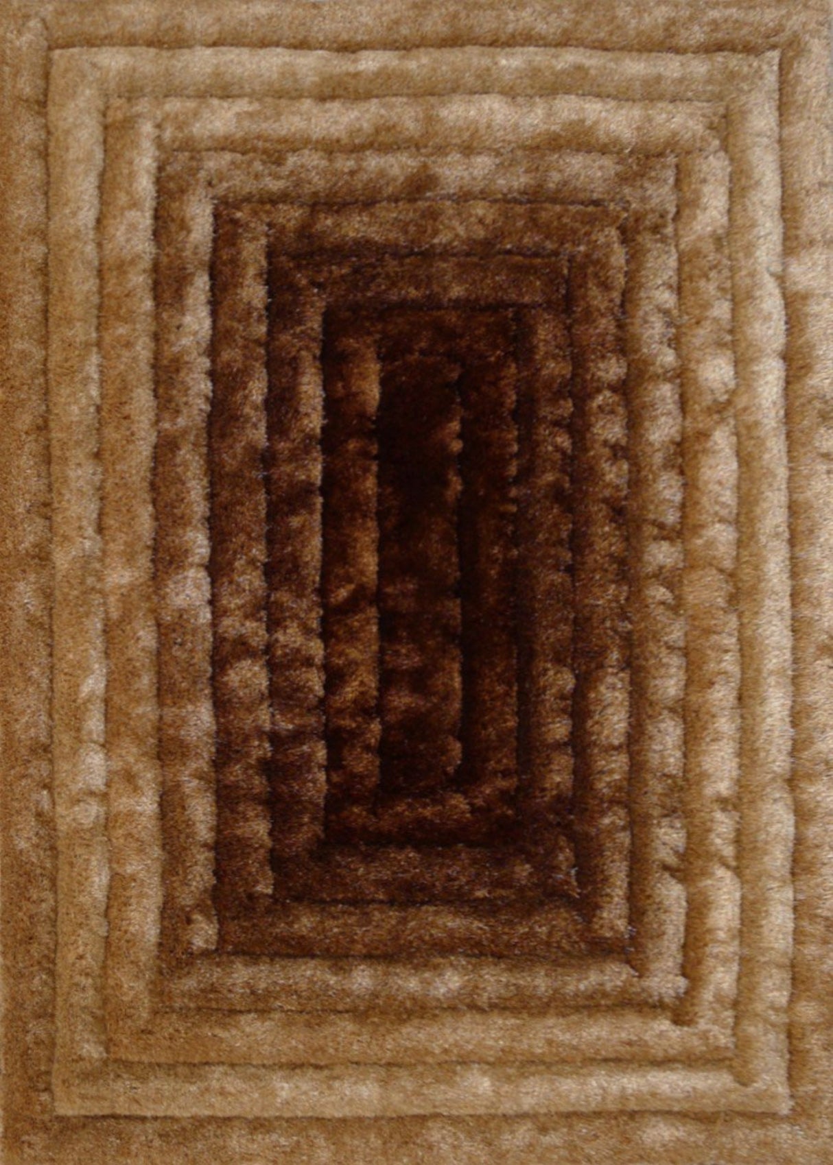 Soft Cozy Fluffy 3D Viscose Feel Geometric Design Shag Area Rug - 100% Polyester Fabric - Geometric Shag, Vibrant Color Palette, 7'6" X 10'3" (1 Unit)