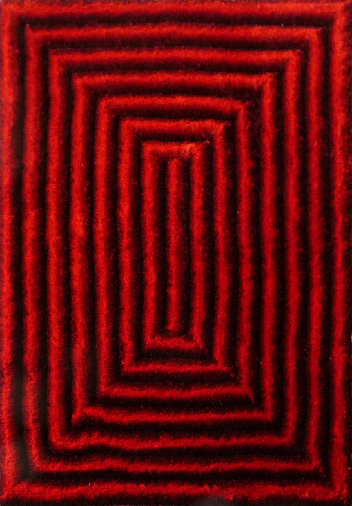 Soft Cozy Fluffy 3D Viscose Feel Geometric Design Shag Area Rug - 100% Polyester Fabric - Geometric Shag, Vibrant Color Palette, 7'6" X 10'3" (1 Unit)