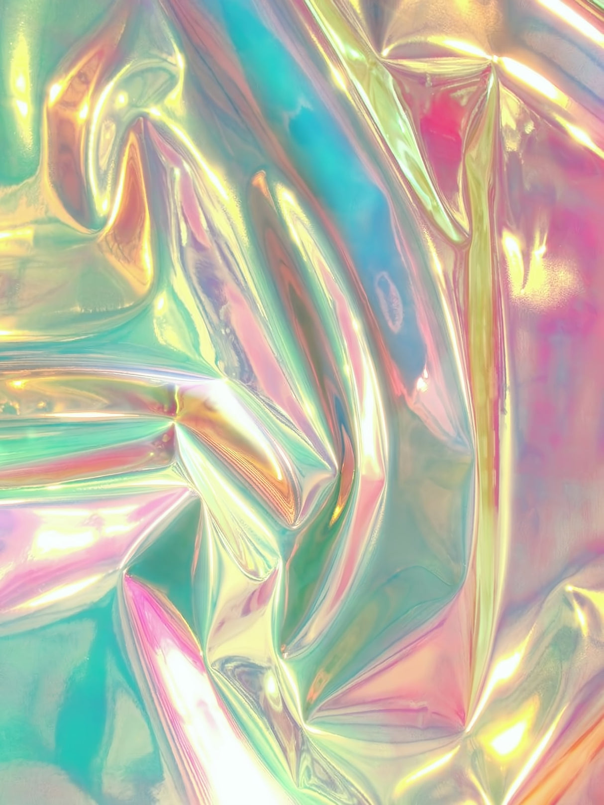 Holographic Multi-Color Chrome Vinyl Fabric by the Yard