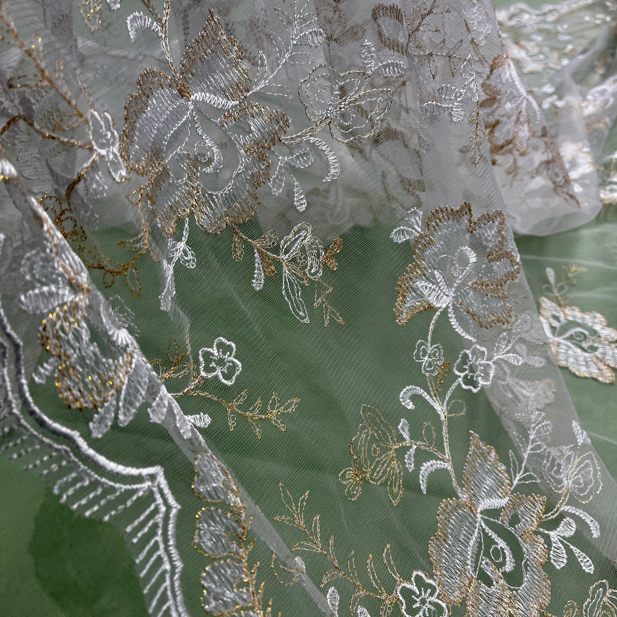 Embroidered Lace Mesh Floral