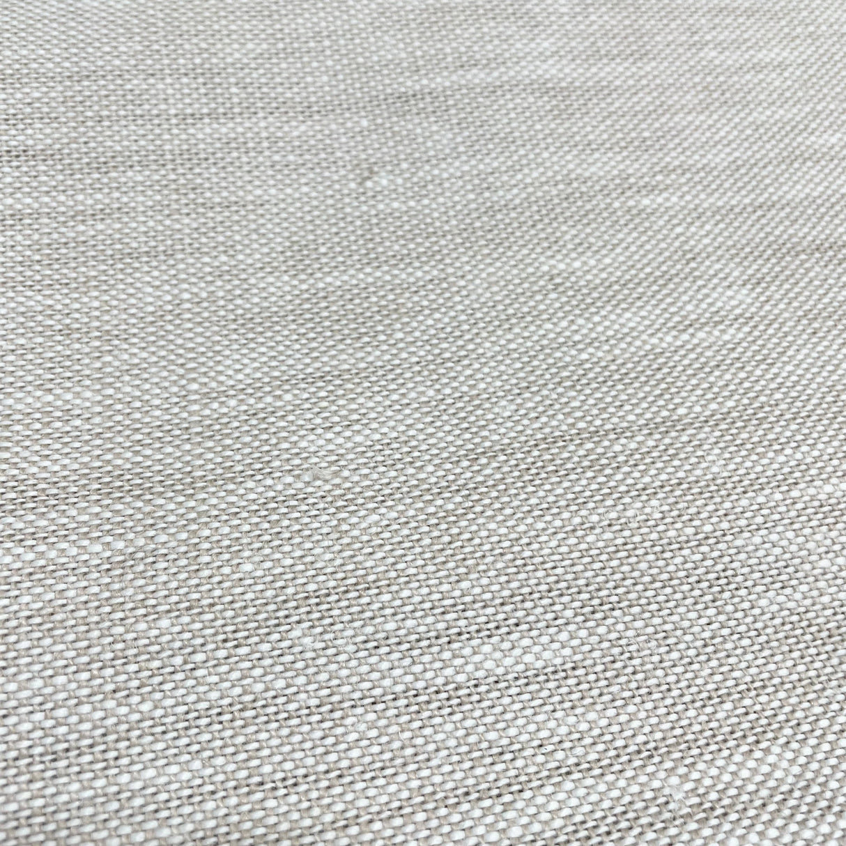 Pure Linen Melange Tan Off-White Fabric