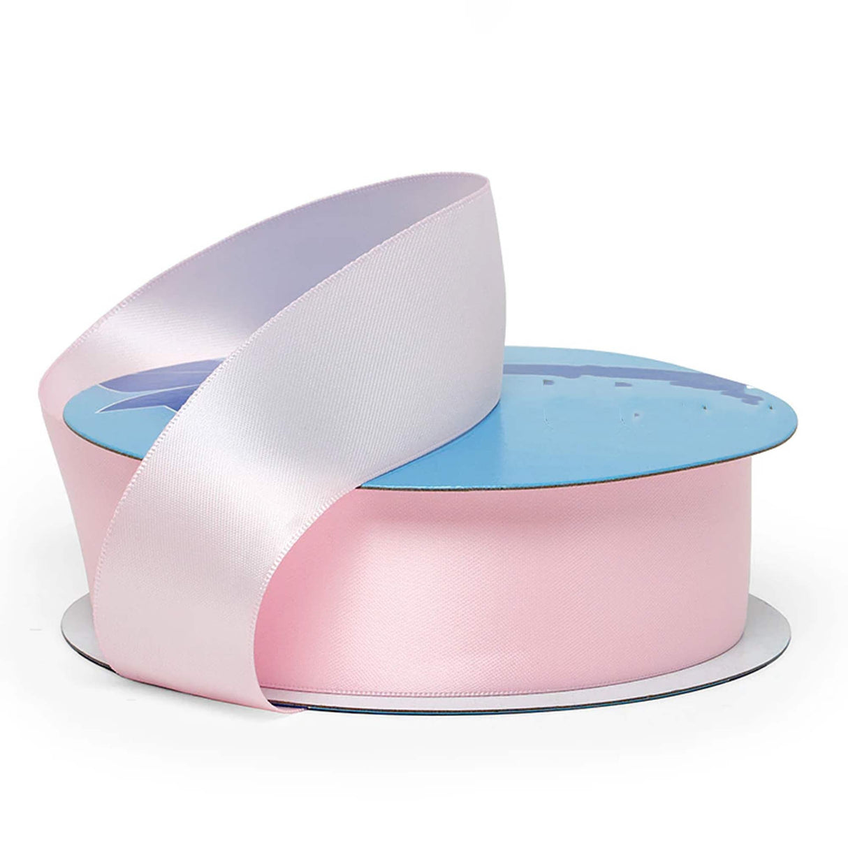 Bold Color Satin Ribbon – Smooth Fabric Roll 3/8 '' X 100 yd Single Faced 1 / roll Pale Pink