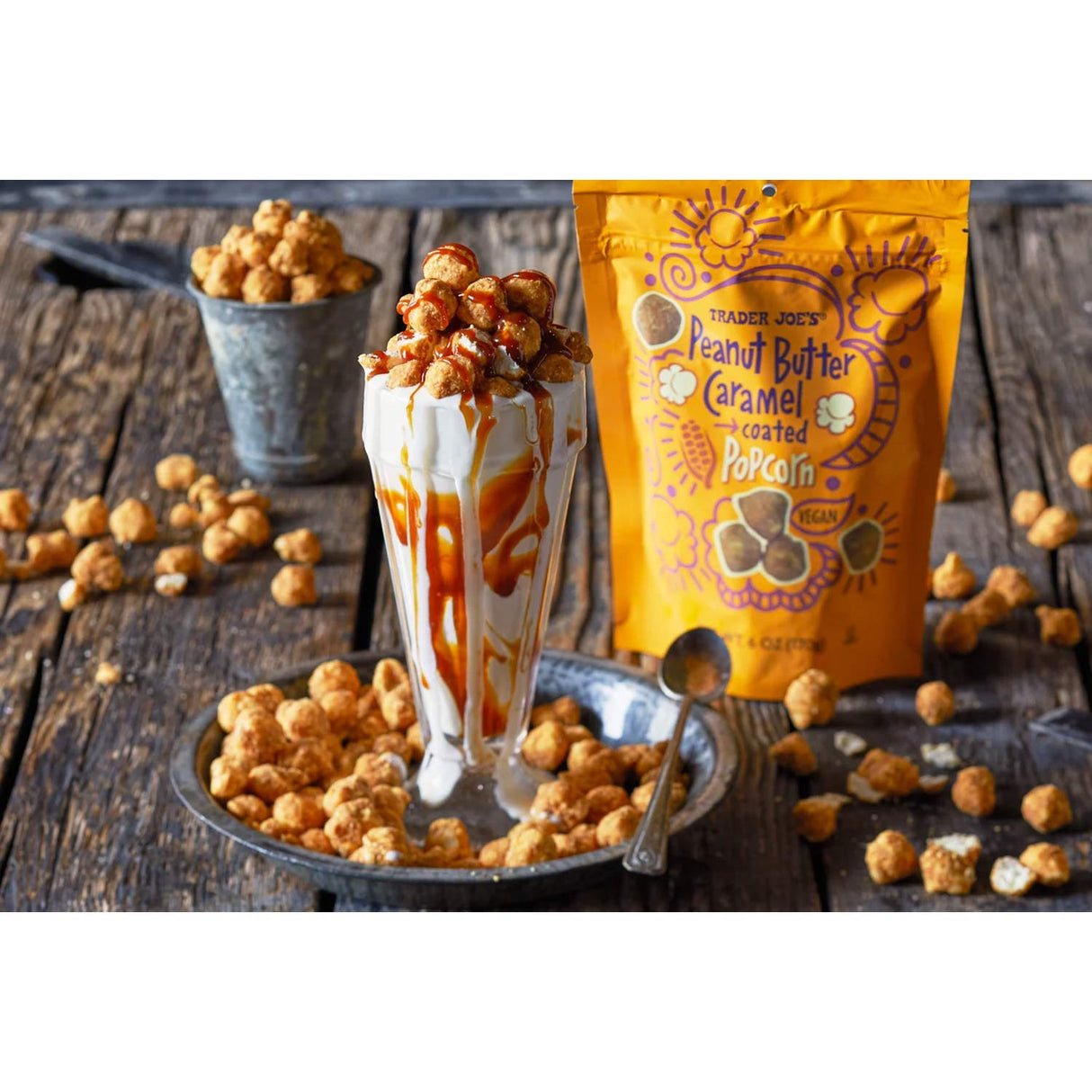 Trader Joe’s Peanut Butter Caramel Coated Popcorn 6 Oz