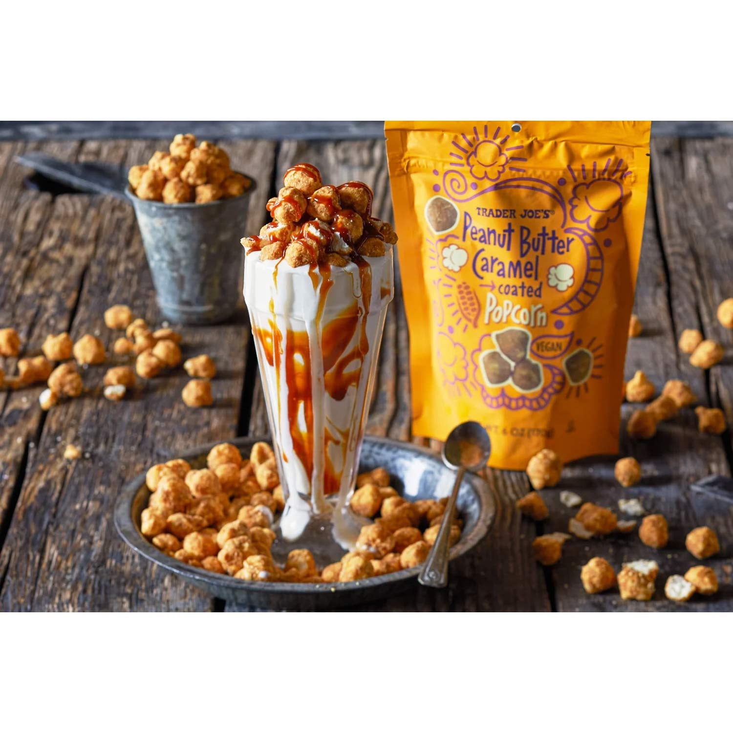 Trader Joe’s Peanut Butter Caramel Coated Popcorn 6 Oz