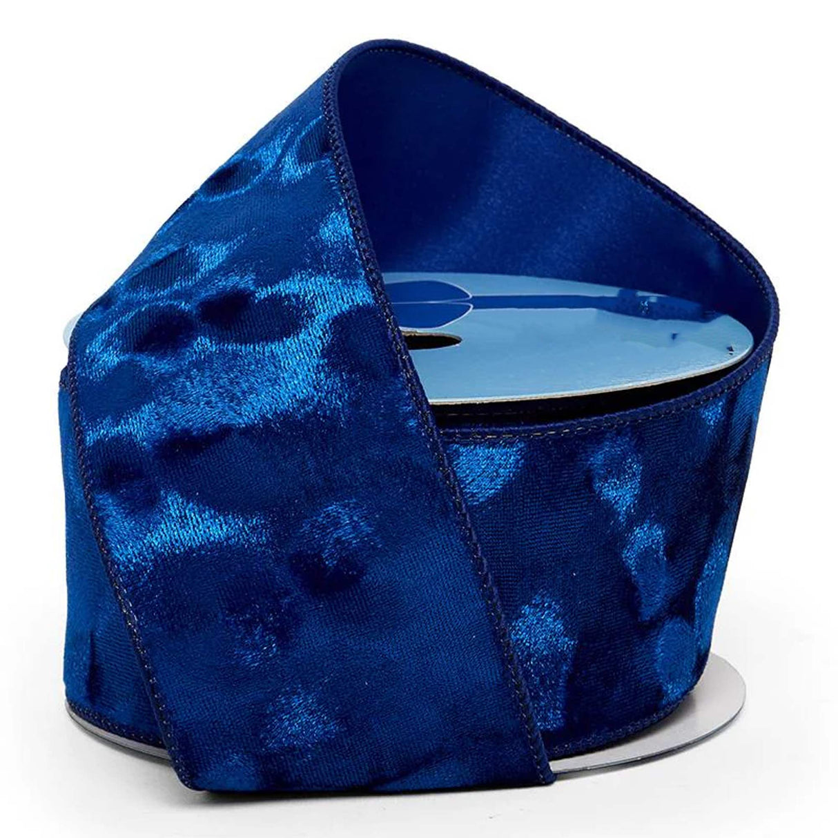 Brushed Velvet Wired Ribbon 2 1/2 '' X 10 yd Royal Color 1 / roll