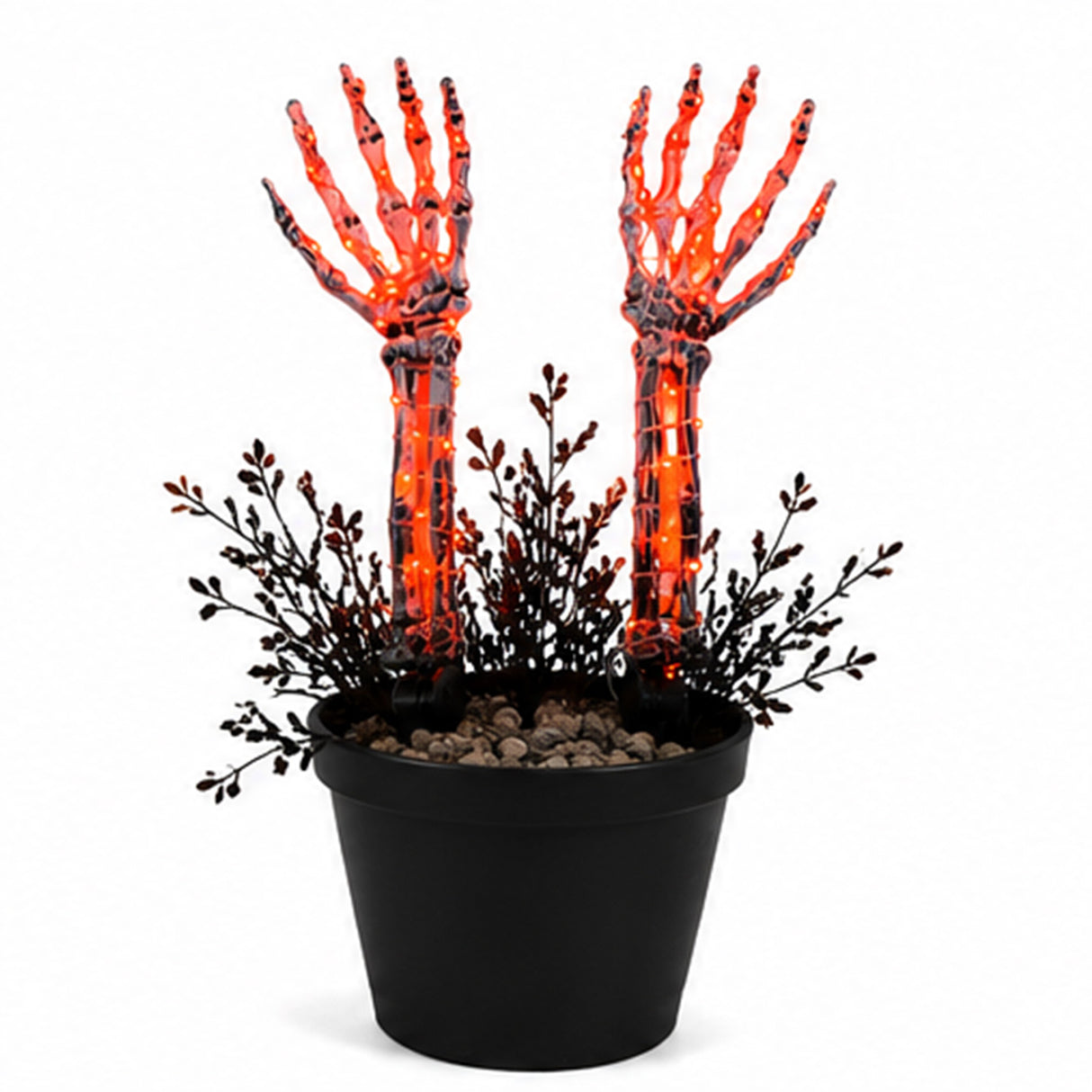 1 Pair Orange LED Ghost Hands Halloween Decoration