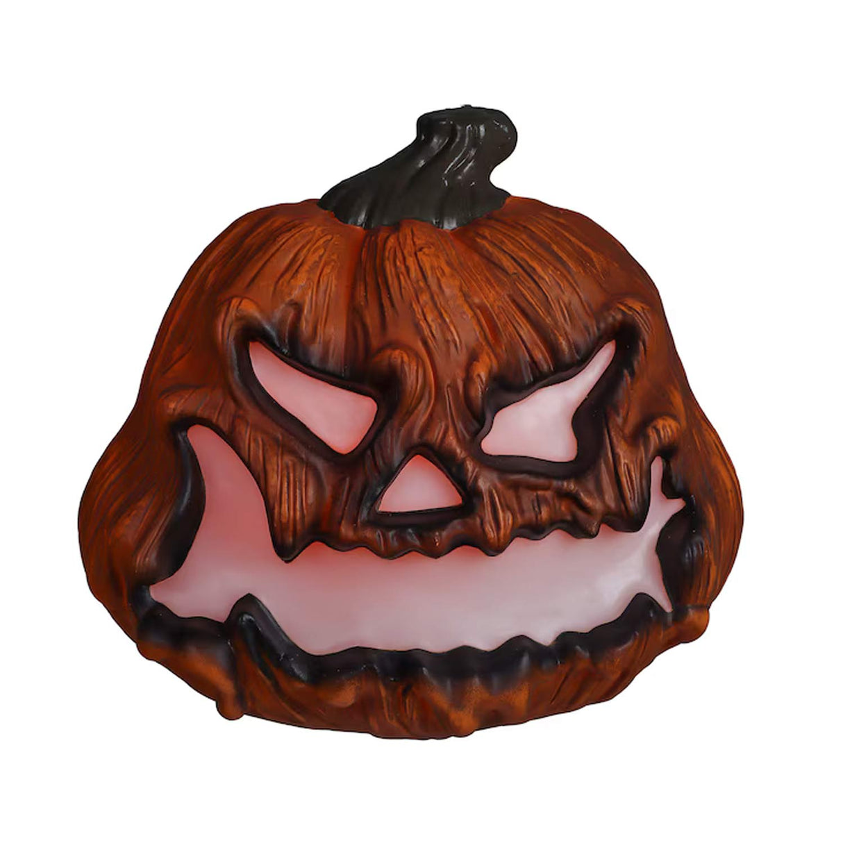 10 Inches Glowing Scary Face Jack-o-Lantern Halloween Decor with Light