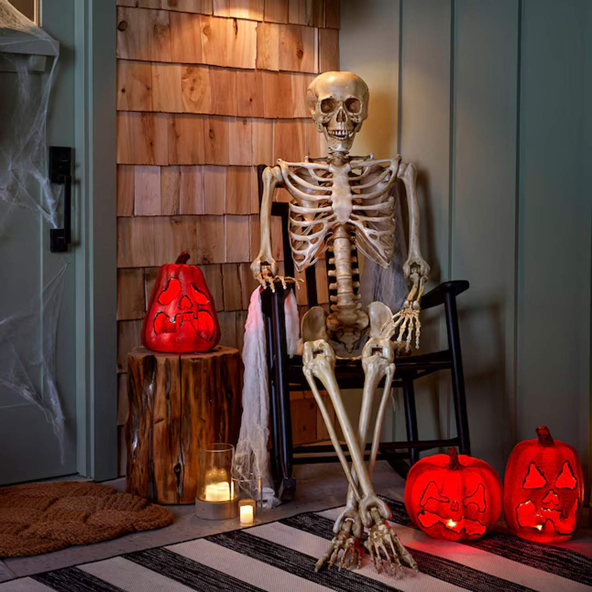 Haunted Living 1-ft Lighted Scary Jack-O-Lantern Decoration