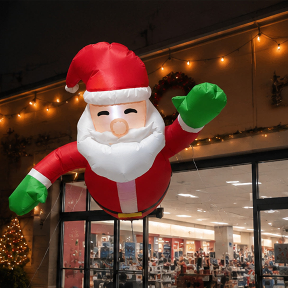 2.5FT Wall Hanging Santa Christmas Decoration