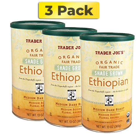 Trader Joe's Organic Fair Trade Shade Grown Ethiopian Whole Bean Coffee
