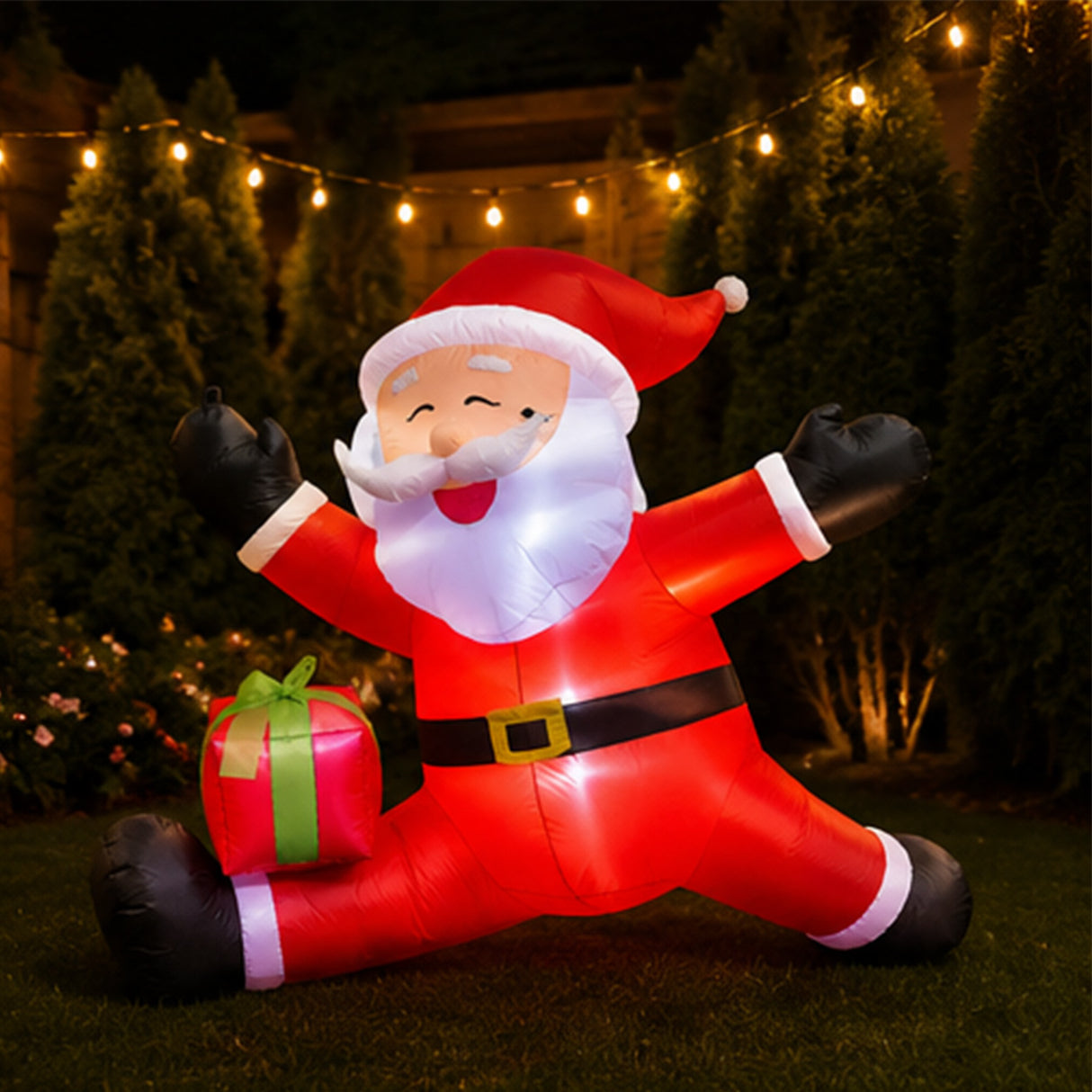 5.5FT Santa Exercising Outdoor Christmas Decoration